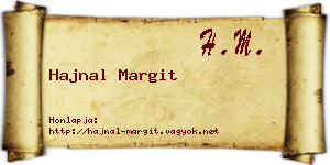 Hajnal Margit névjegykártya