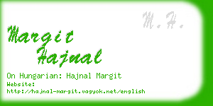margit hajnal business card